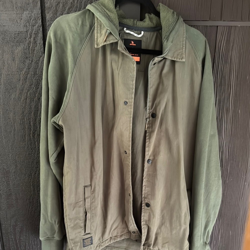 Men's Green Hooded Jacket